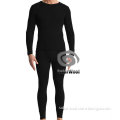 Merino wool mens black underwear suit